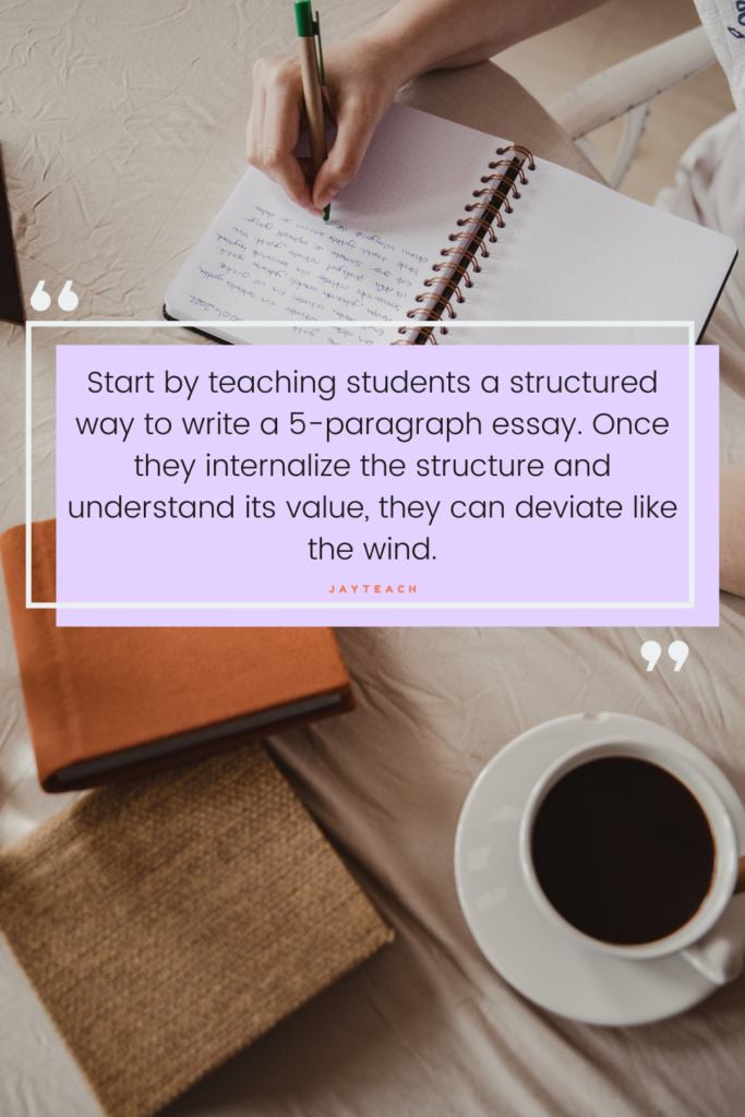 teaching students how to write a 5 paragraph essay