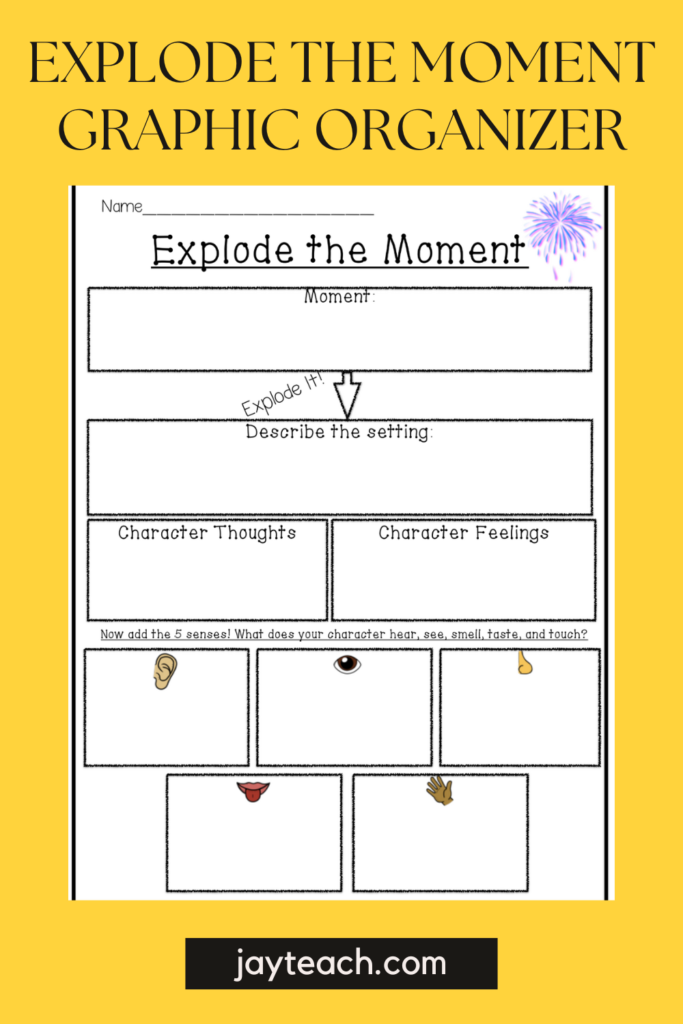 explode the moment graphic organizer